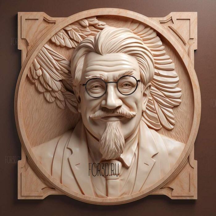 colonel sanders 3 stl model for CNC